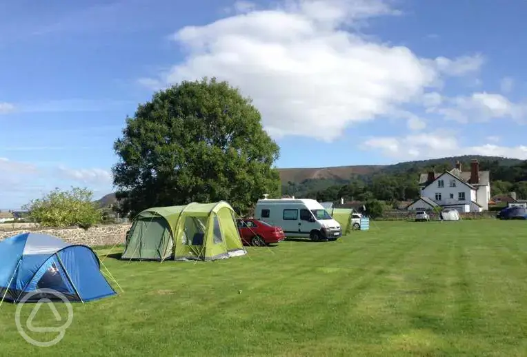 Camping caravans and tents