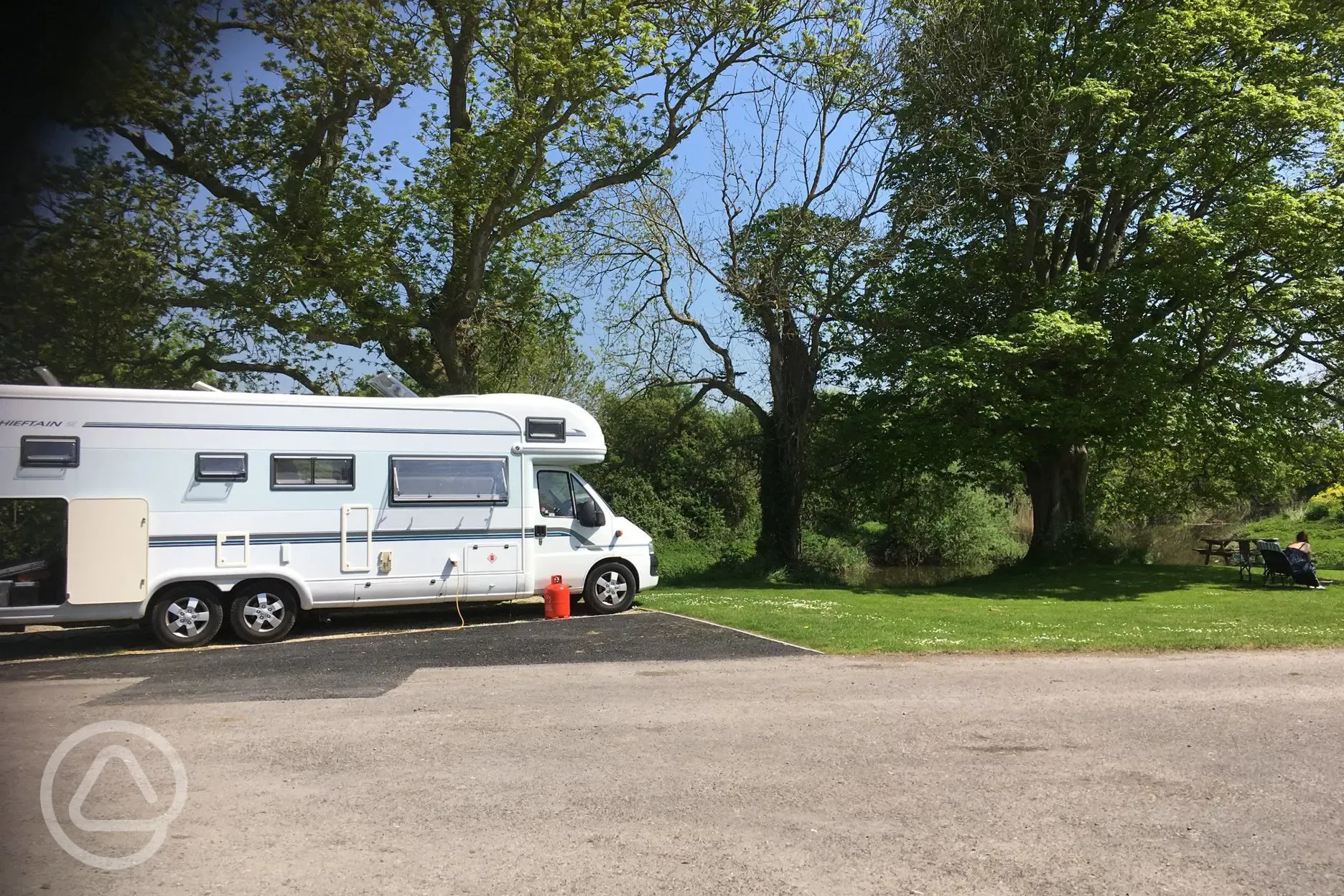 Fully serviced hardstanding pitches - riverside