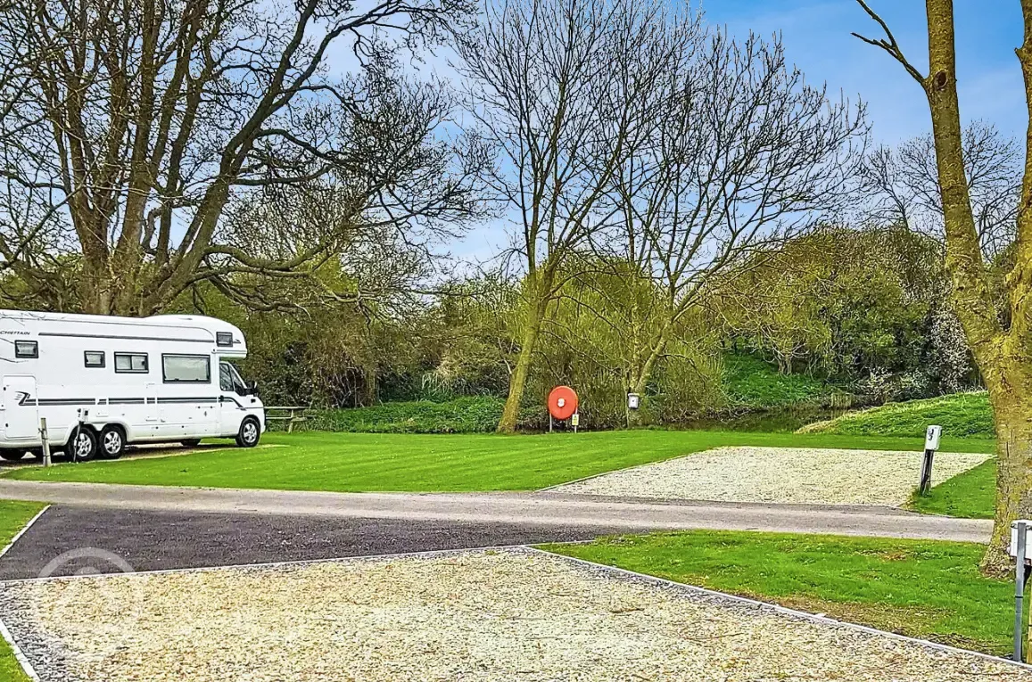 Fully serviced hardstanding pitches - riverside