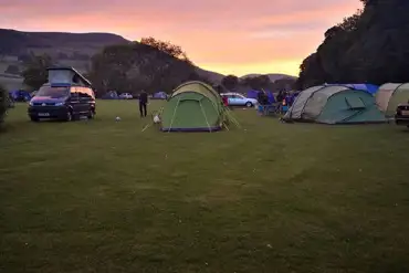 Tents at sunset Masons Campsite
