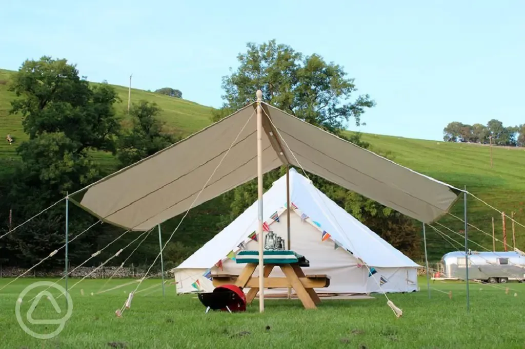 Bell tents at Masons Campsite