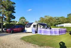 XL super serviced pitch (12m wide) with space for awning