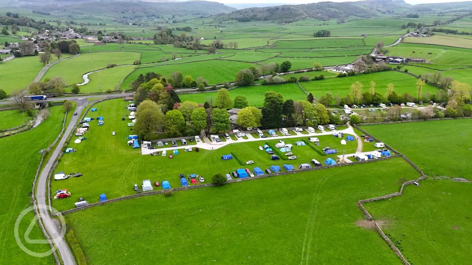 Aerial of the campsite