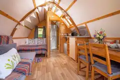 Deluxe ensuite Wigwam pod interior