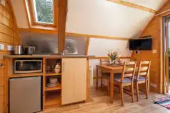 Deluxe ensuite Wigwam pod interior