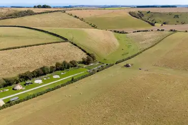 Aerial of Humble Bee Farm in North Yorkshire