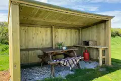 Yurt private outdoor area