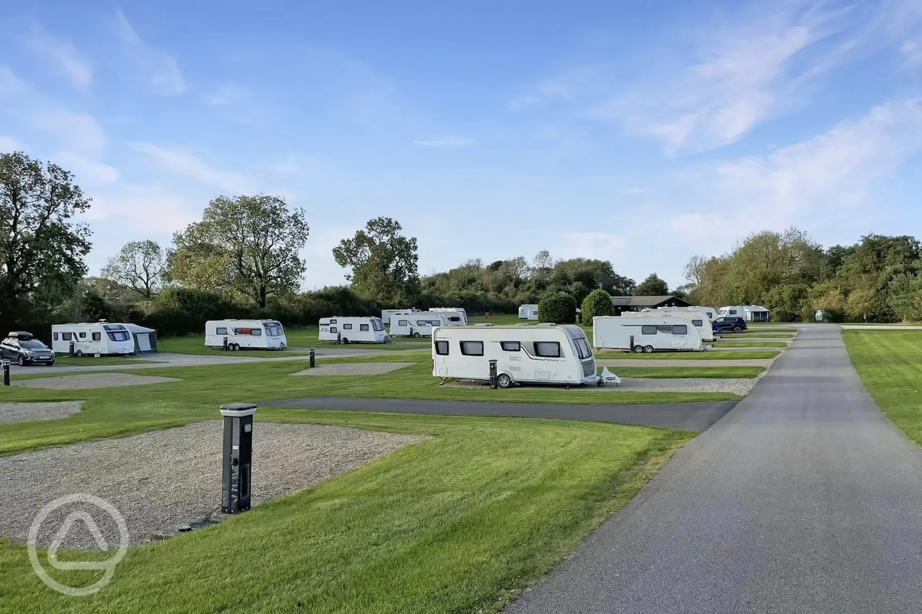 Fully serviced hardstanding super pitches