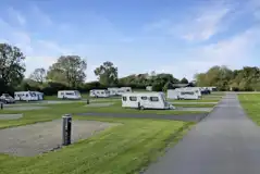 Fully serviced hardstanding super pitches with electric, water, and grey waste Fully serviced hardstanding super pitches with electric, water, and grey waste