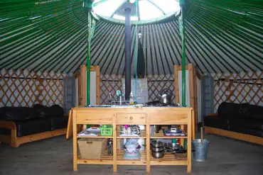 Facilities inside a yurt