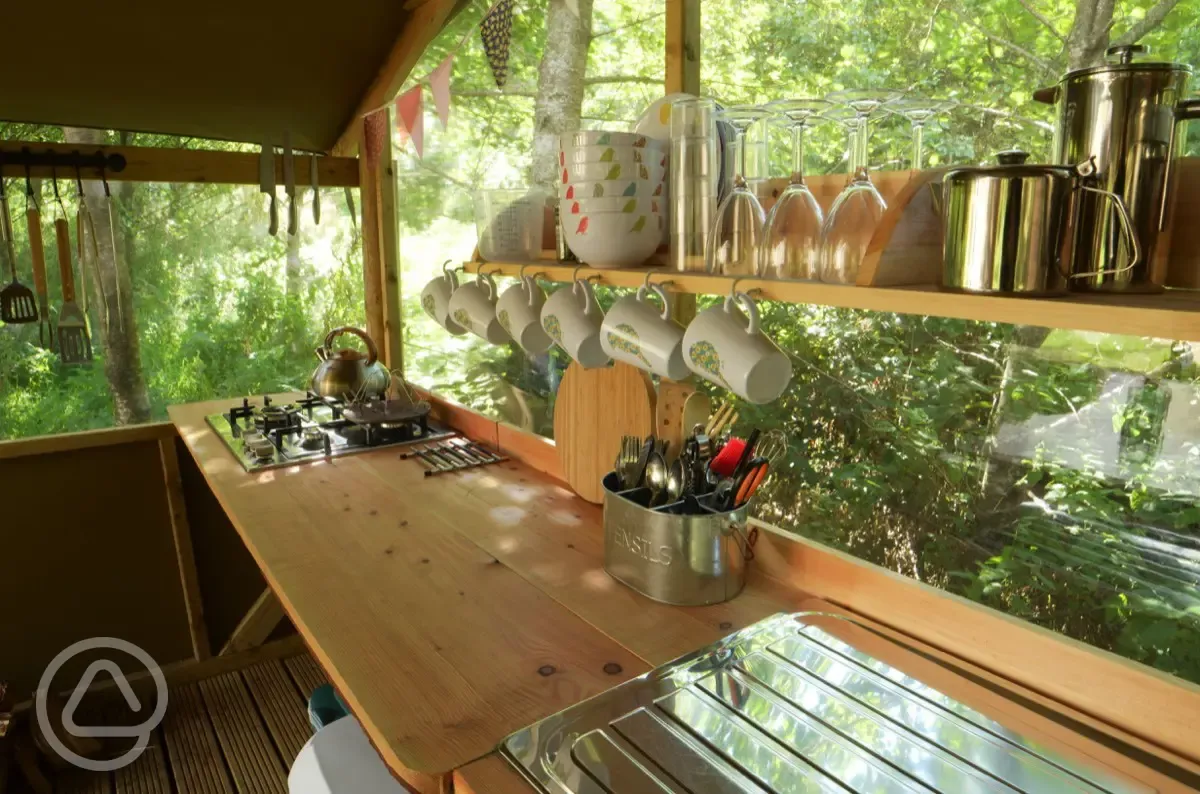 Yurt camp kitchens