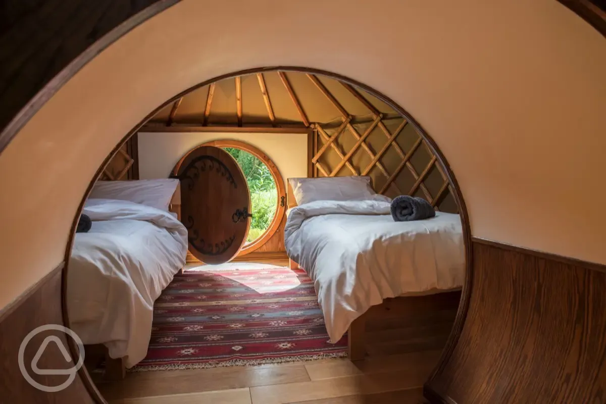 Halfling yurt twin room