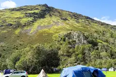 Non electric grass pitches overlooking Snowdonia (Eryri) mountains Non electric grass pitches overlooking Snowdonia (Eryri) mountains
