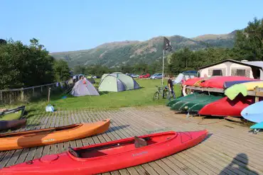 Kayak and canoe hire is available at the campsite.