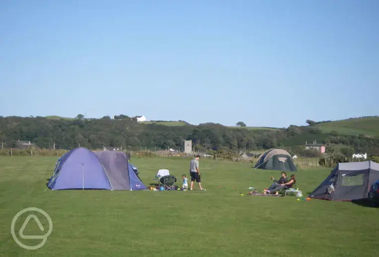 campsite at Rhydolion