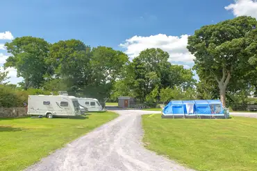 Grass tent pitches with optional electric and electric grass touring pitches