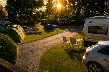 Sunset views from Llys Derwen Caravan and Campsite