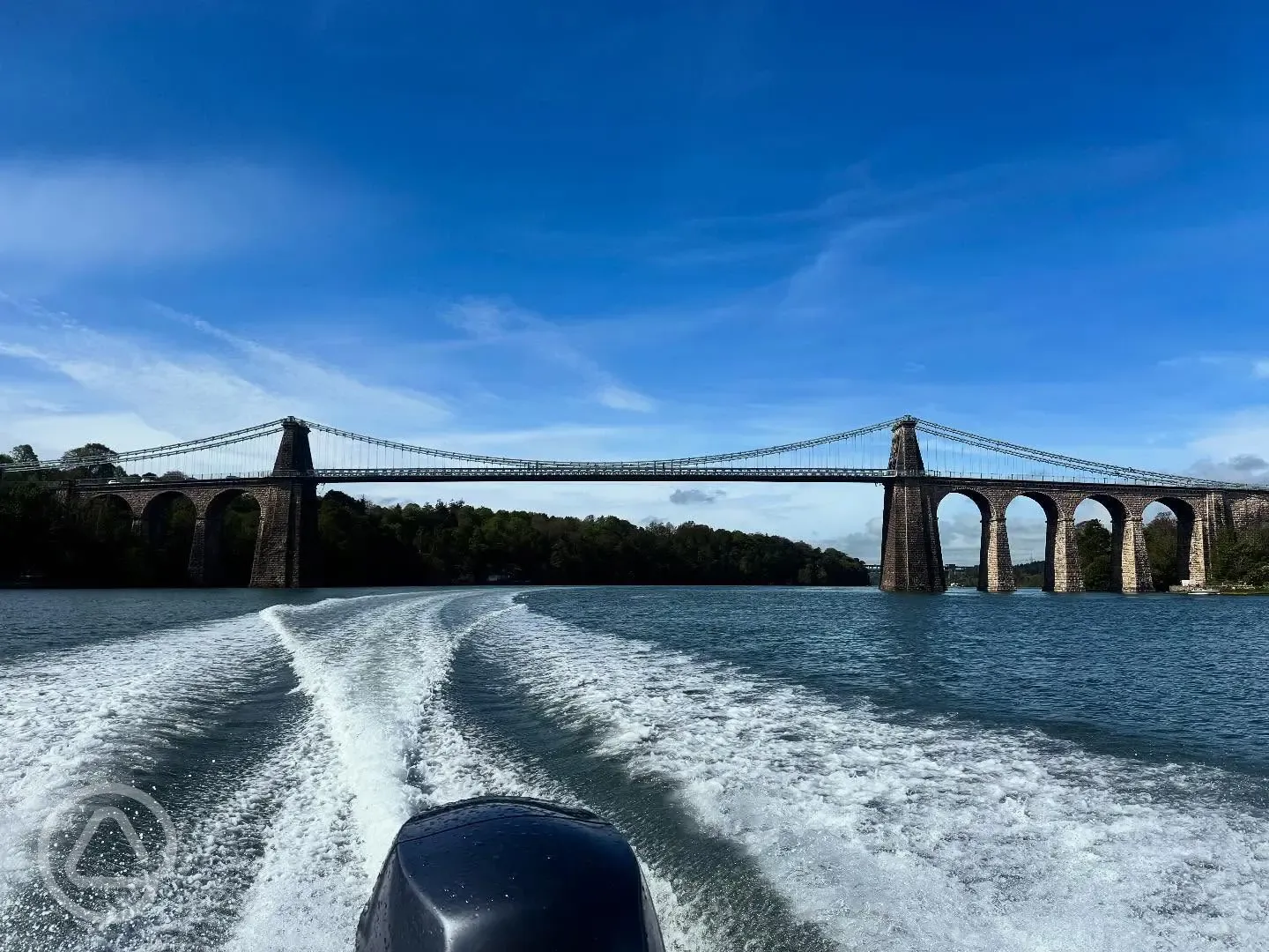 Britannia Bridge by boat