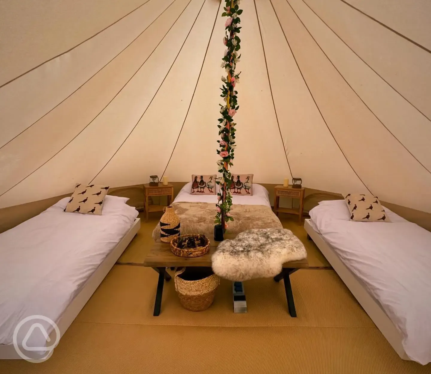 Bell tent interior