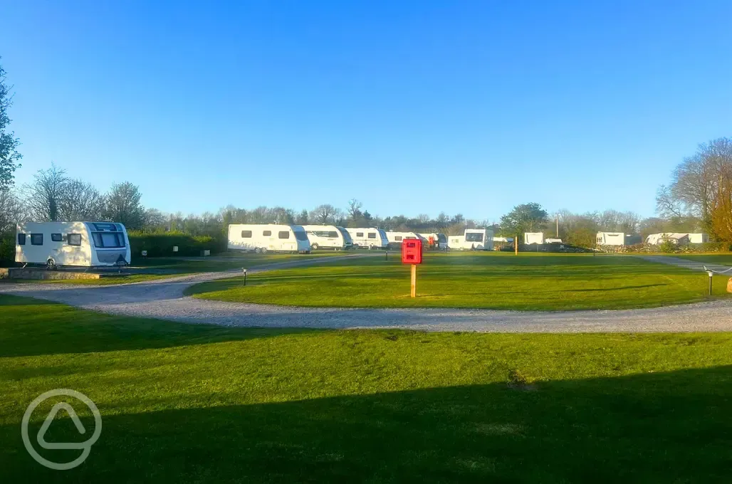 Electric grass pitches for tents, trailer tents, caravans, campers, motorhomes