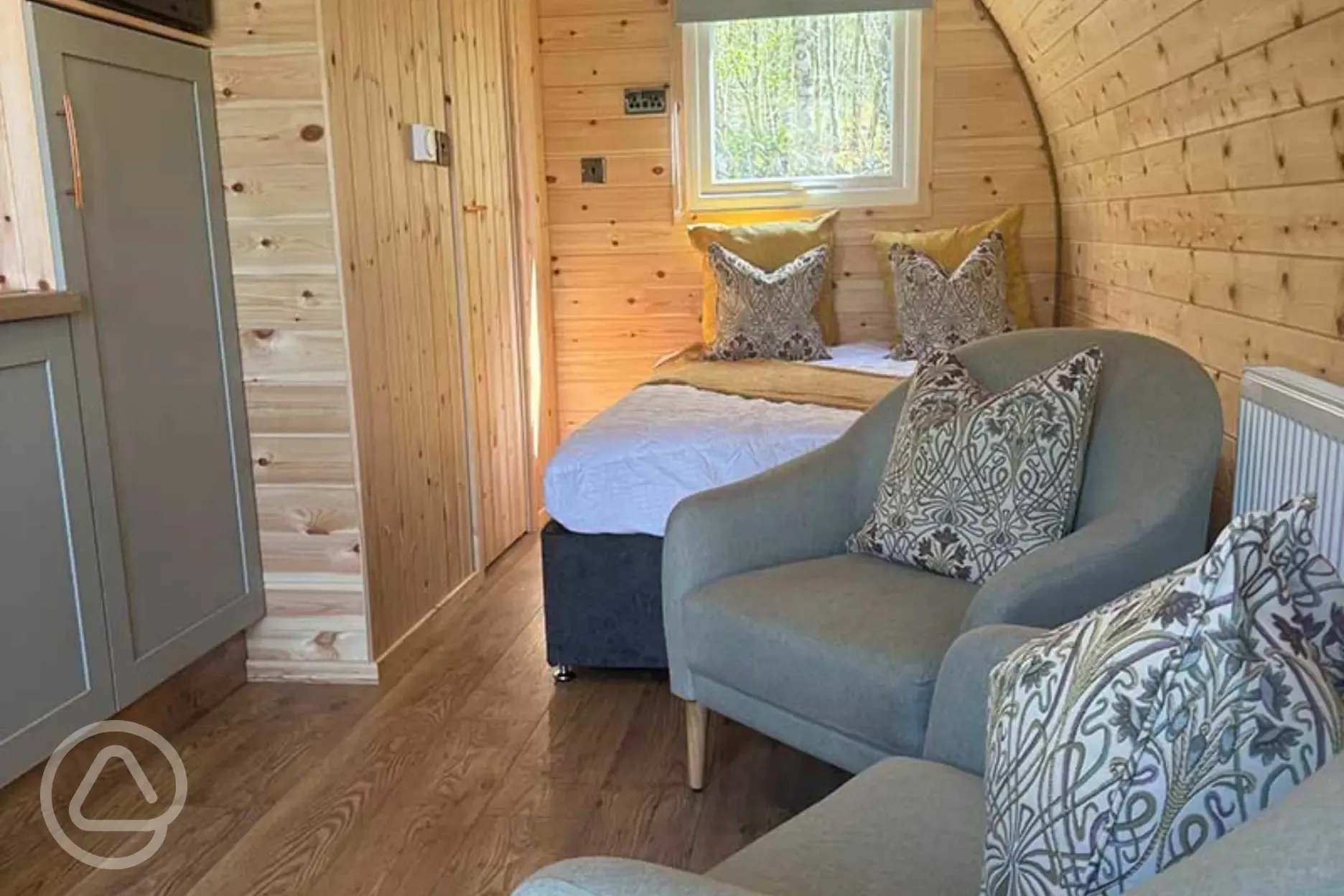 Fedw glamping pod double bed (bedding not included)