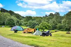 Grass camping pitches