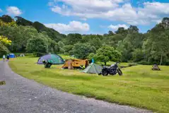 Grass camping pitches