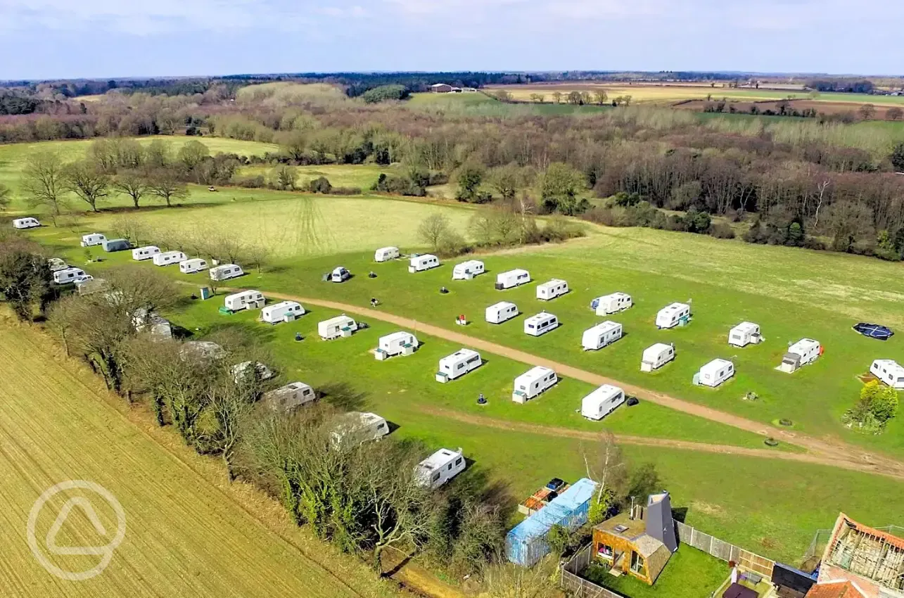 Aerial of the campsite