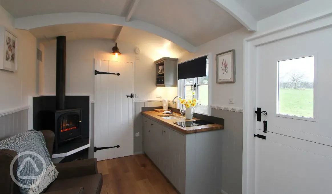 Florence shepherd's hut interior