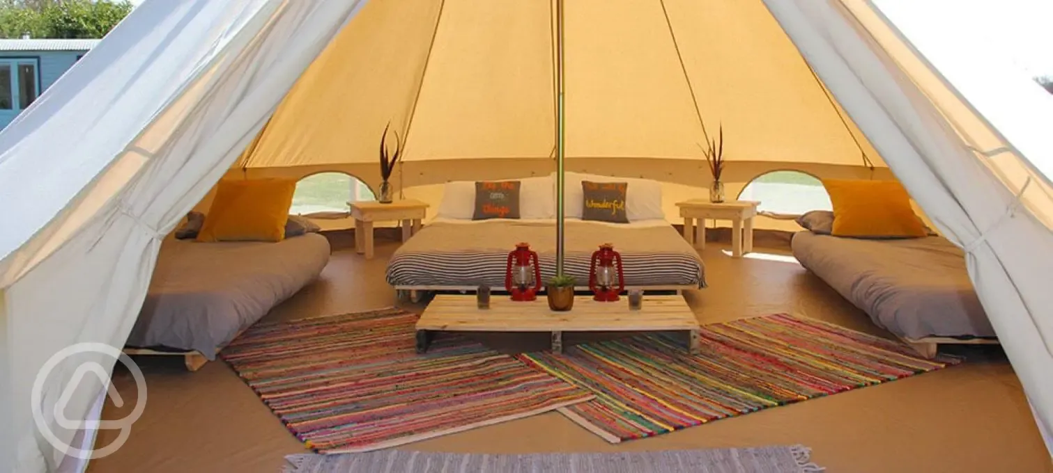 Bell tent interior