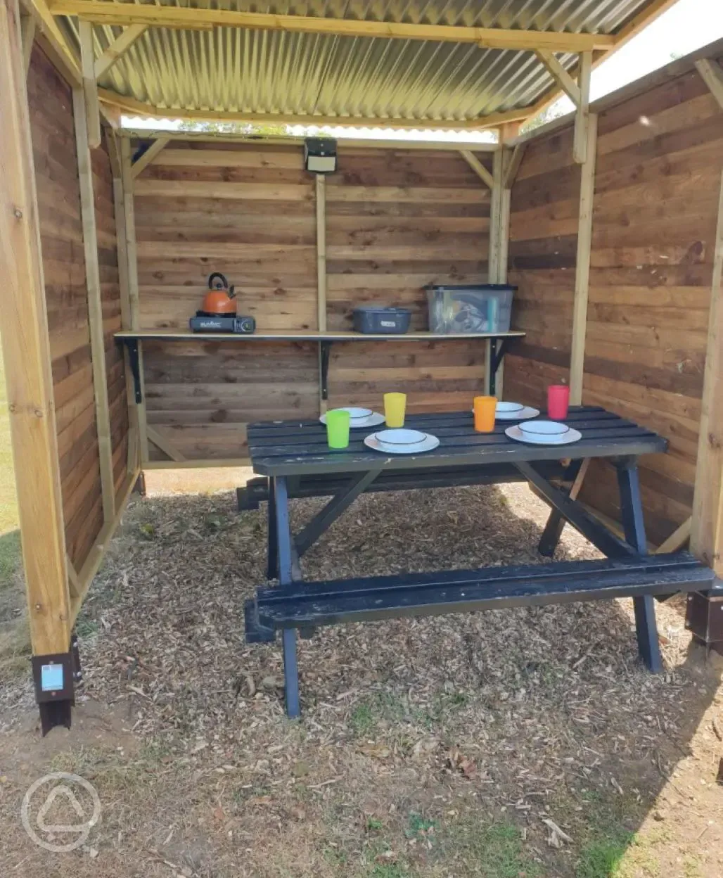 Bell tent field kitchen