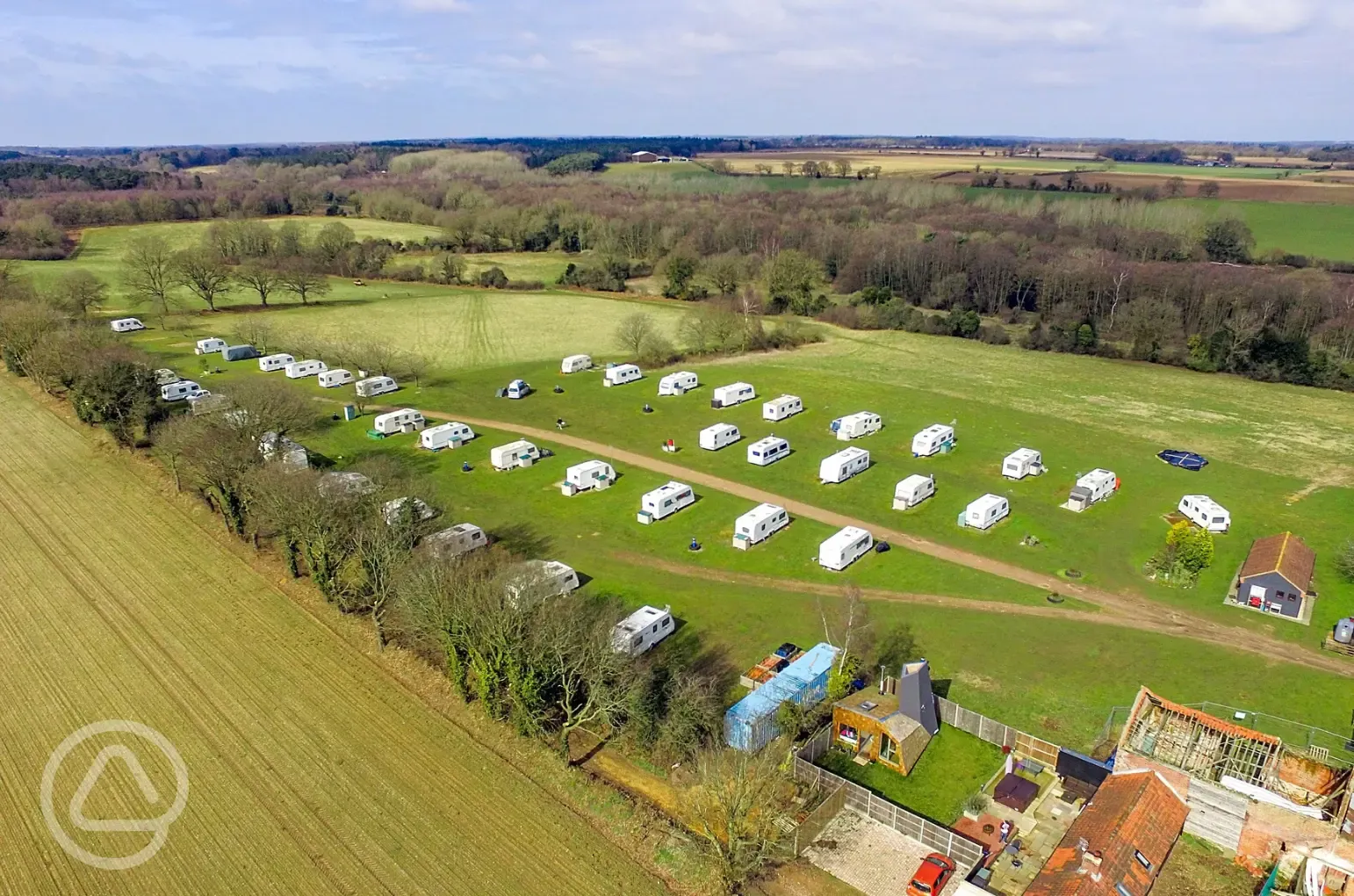 Aerial of the campsite