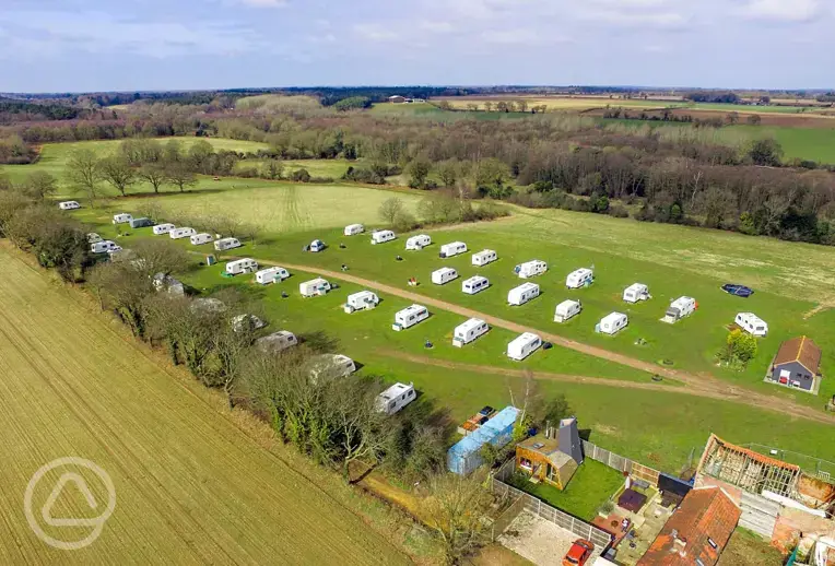 Aerial of the campsite