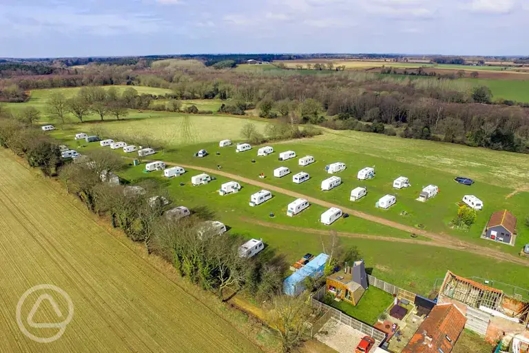 Aerial of the campsite