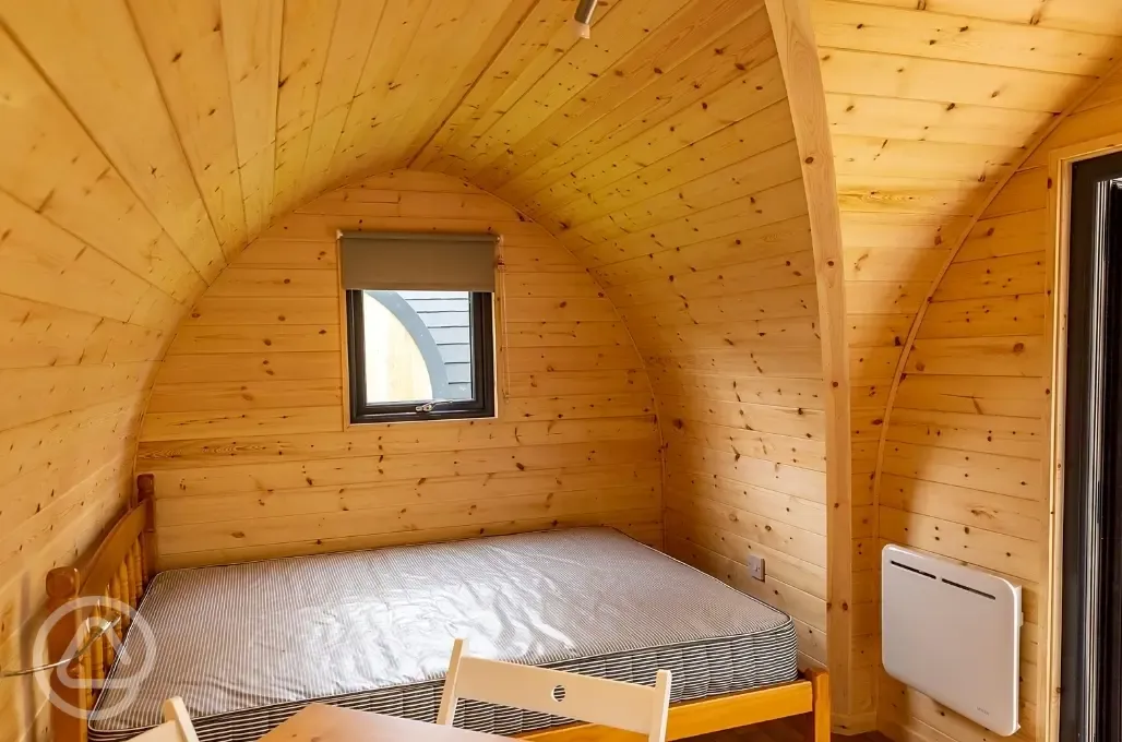 Camping pod interior 