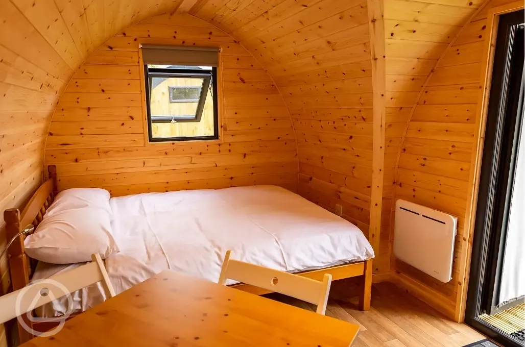 Camping pod interior 