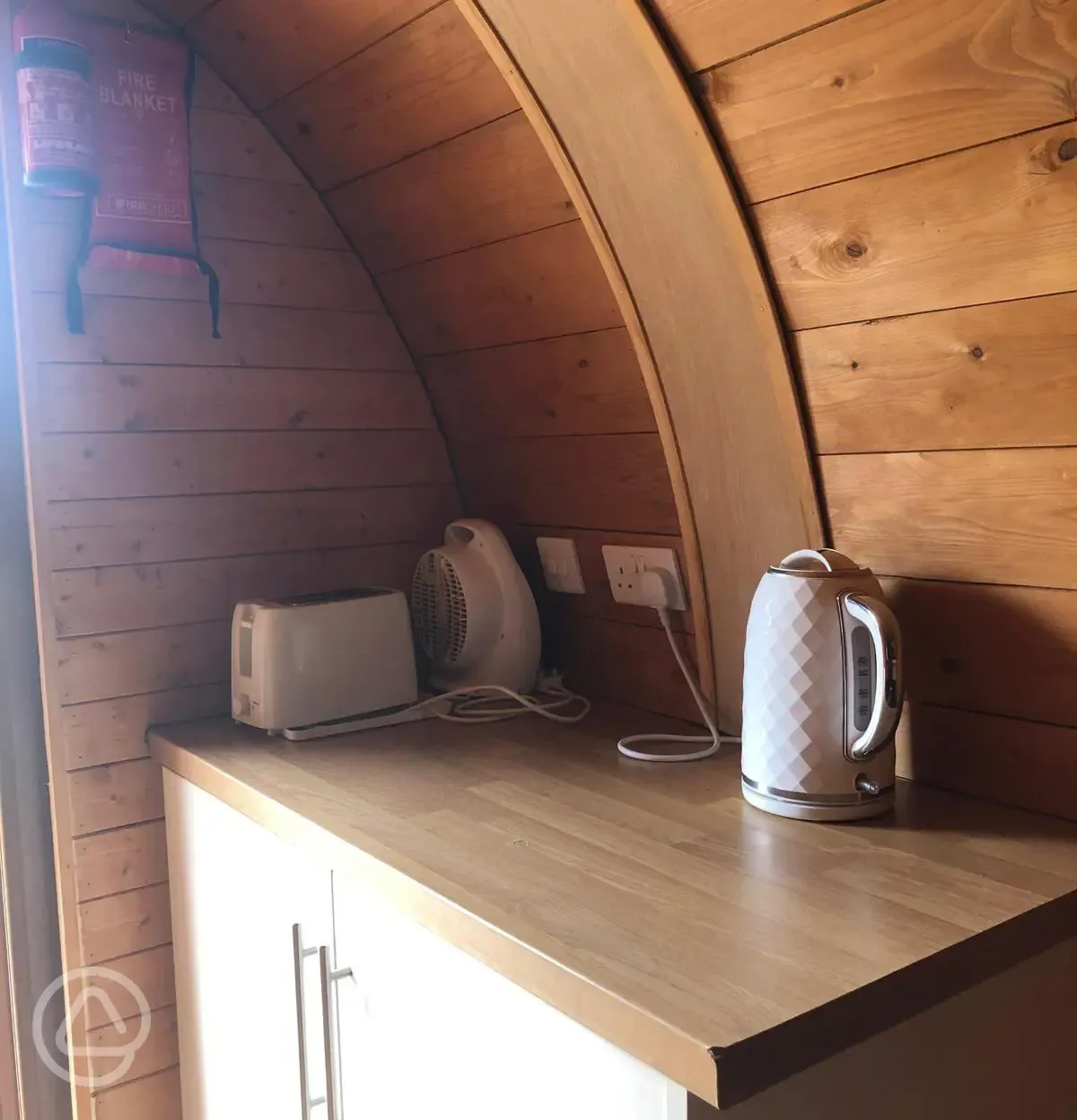 Camping pod interior