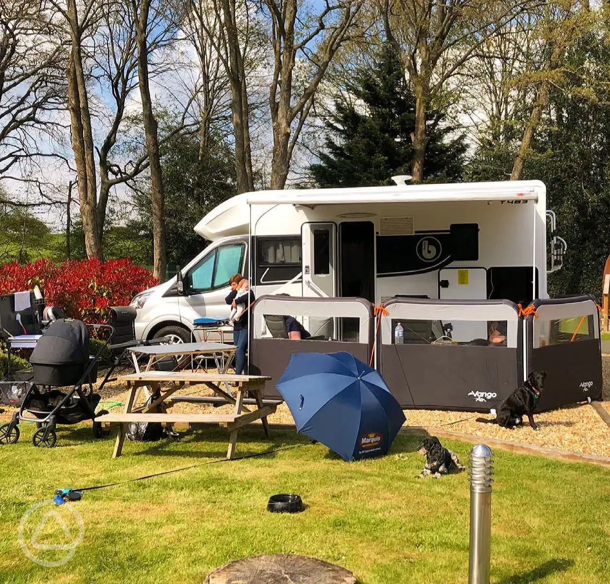 Hardstanding touring pitches