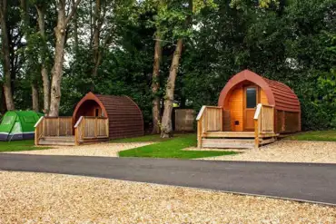 Camping pods at California Chalet and Touring Park