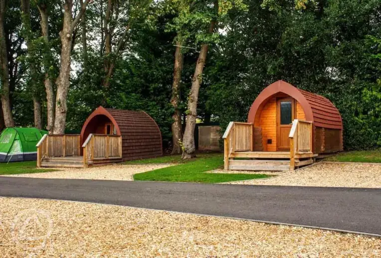 Camping pods at California Chalet and Touring Park