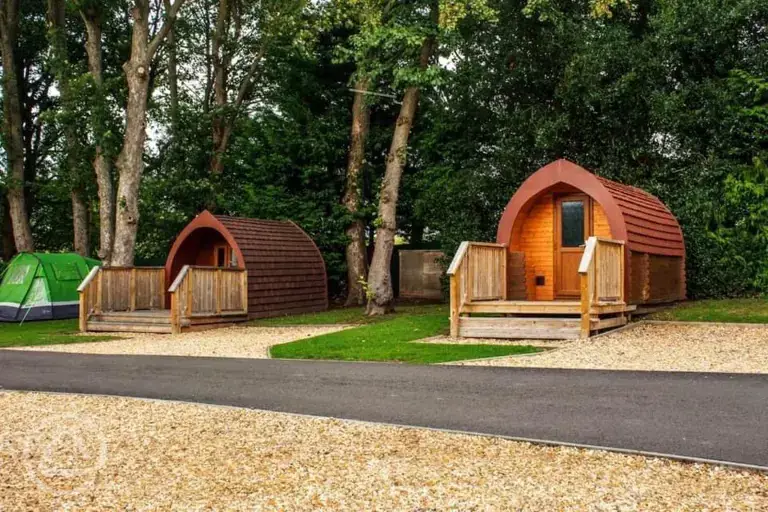 Camping pods at California Chalet and Touring Park