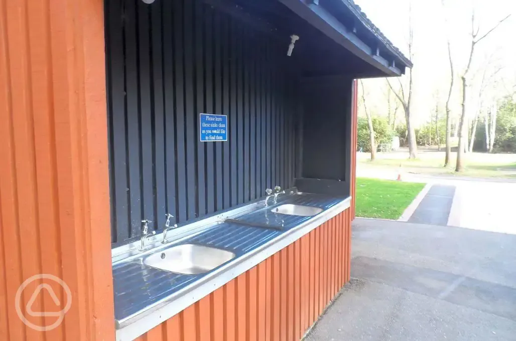 Outdoor washing up area