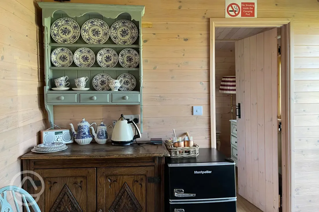 Nuthatch cabin kitchen area