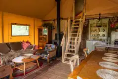 Safari tent interior 