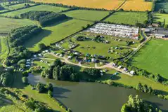 Aerial of Brook Meadow with a lake