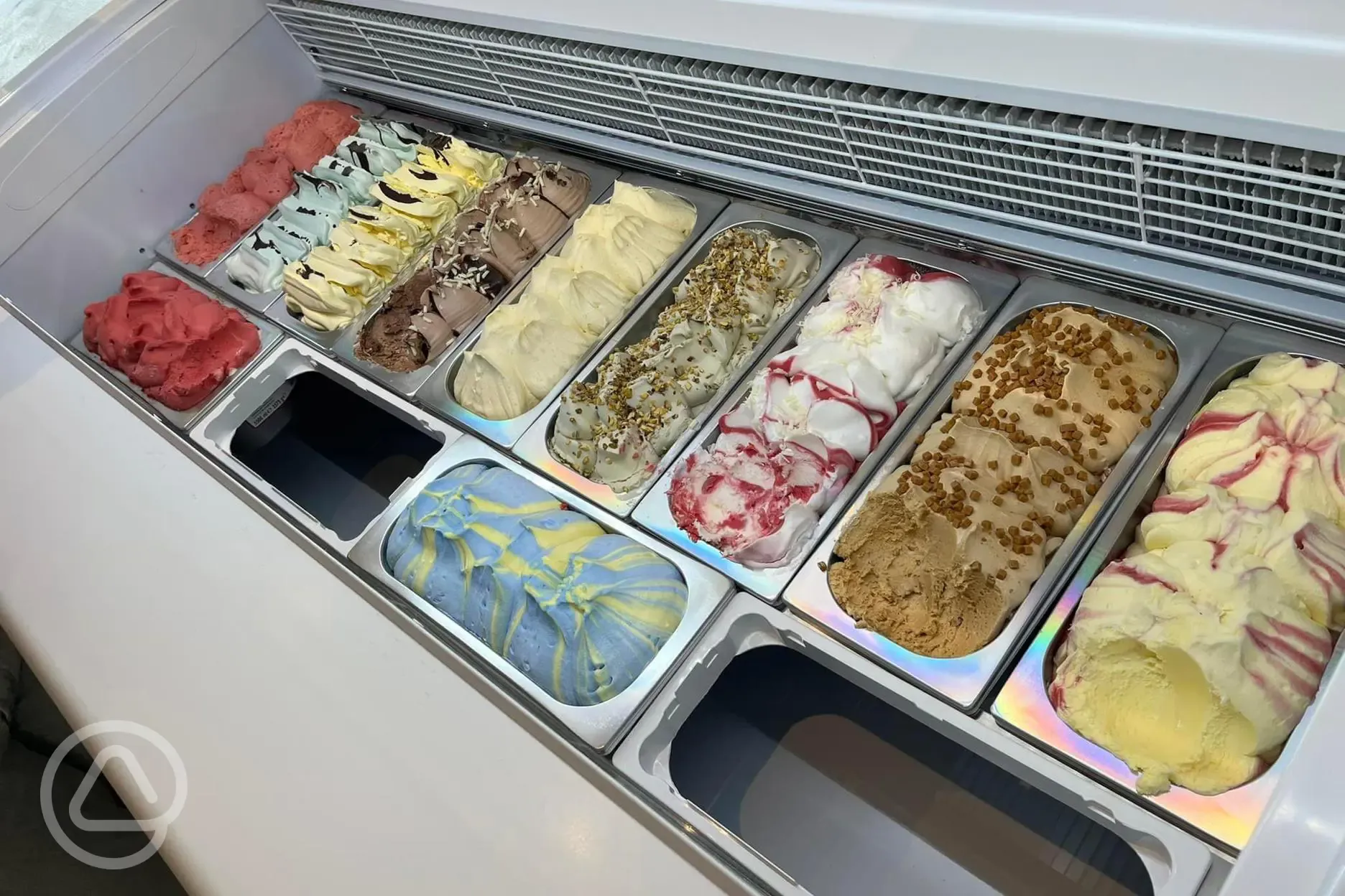 Ice cream available at the cafe