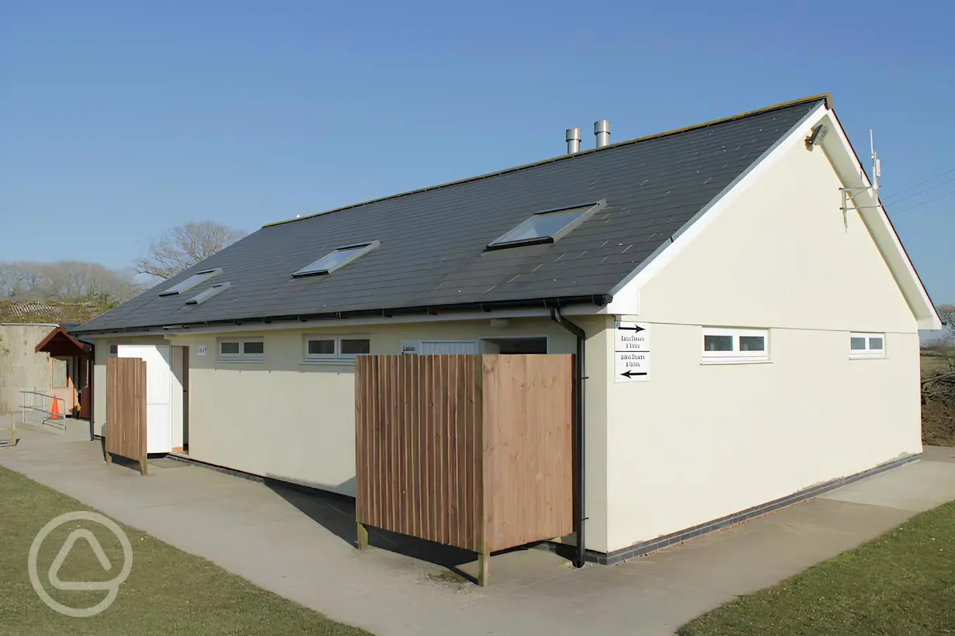 Facilities with ladies and gent's toilets and showers