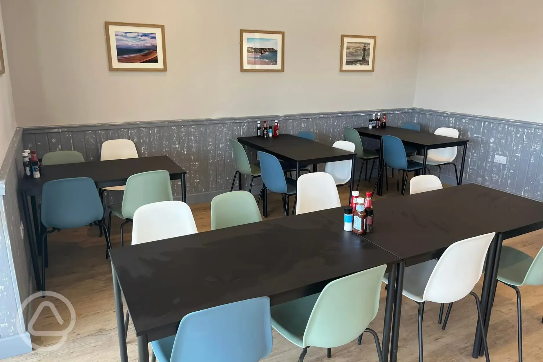 Onsite cafe seating area