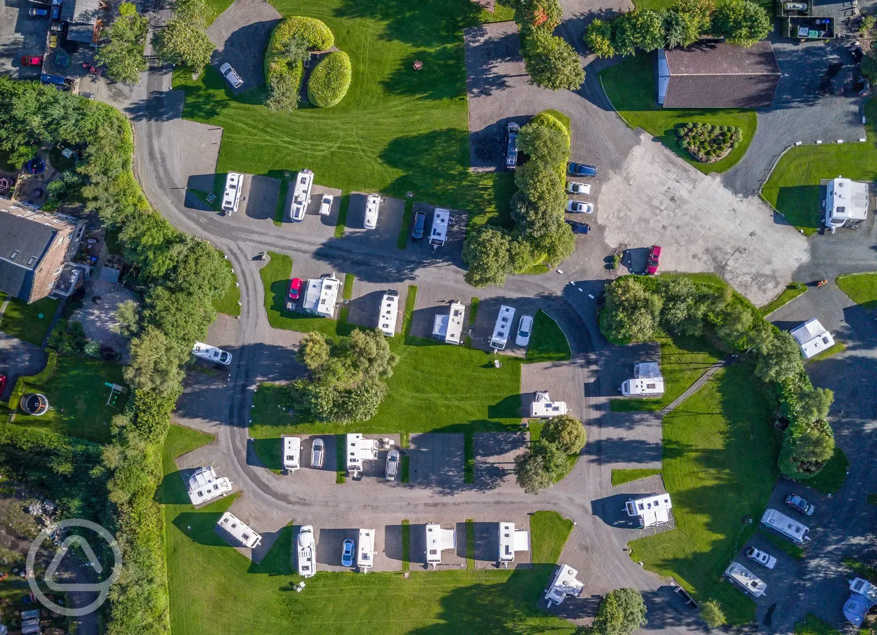 The Woods Caravan Park aerial view