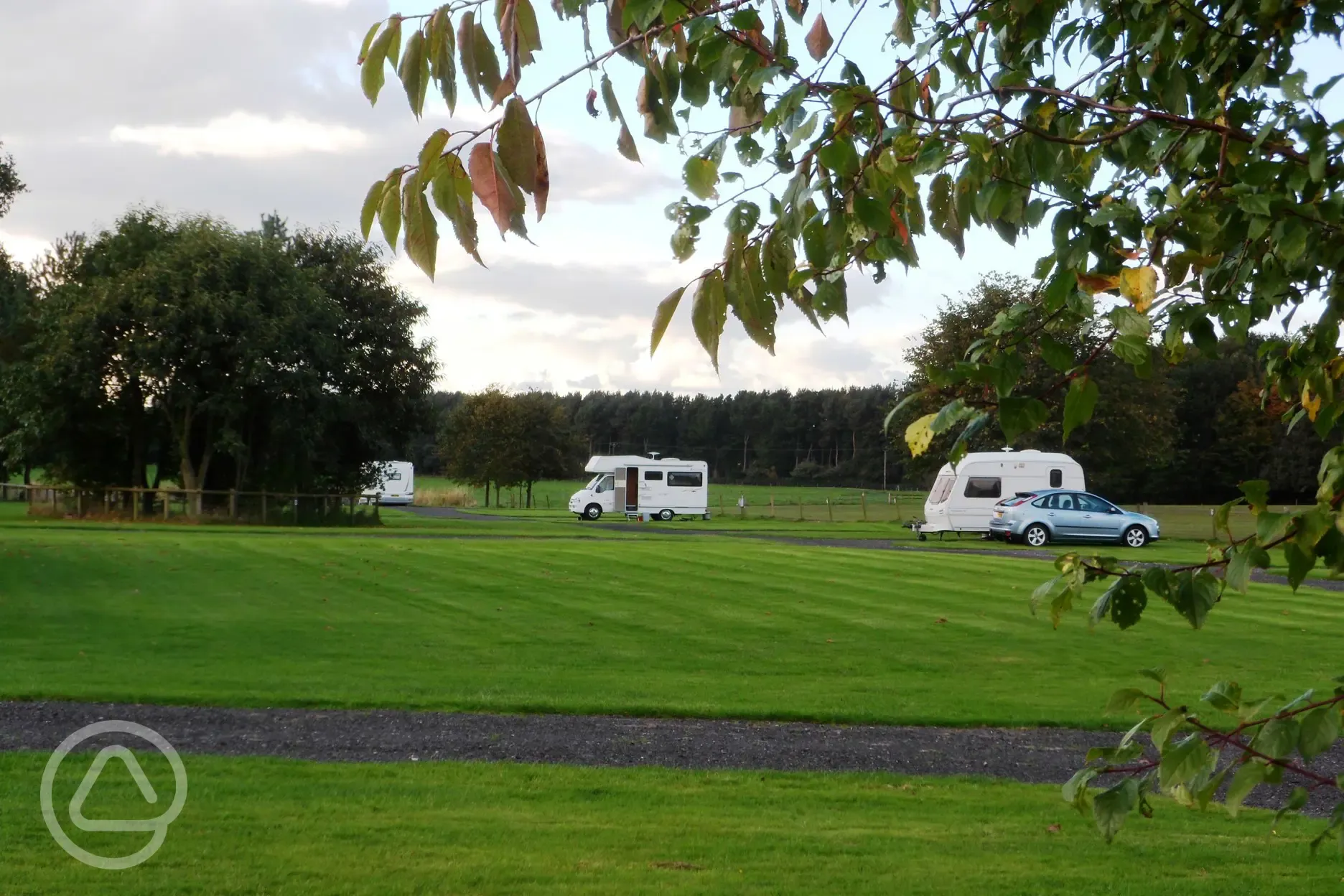 View down the caravan park